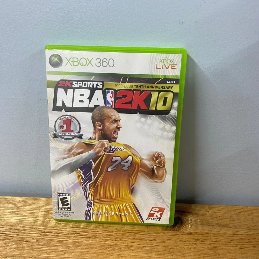 NBA 2K10 Xbox 360 Tenth Anniversary Edition Kobe Bryant Cover 2K Sports NTSC